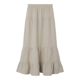 NAME IT Girls' Nlfhussa Long Skirt Maxi Skirt, beige