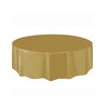 Gold Solid Round Plastic Table Cover (213cm) 1 Count –
