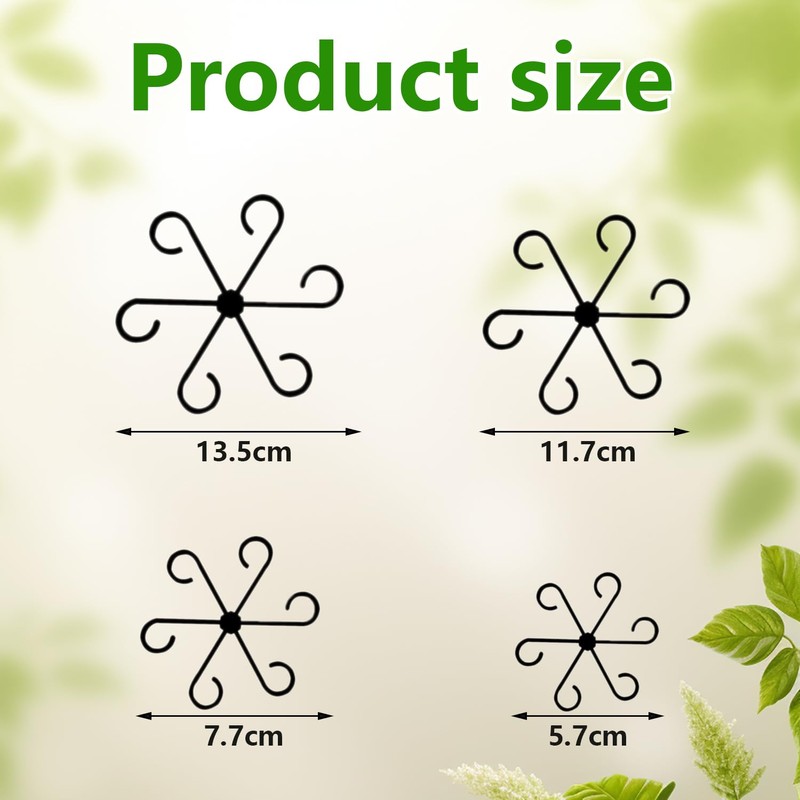 QIYUDA 12 PCS Plant Stem Support, Reusable Stem Holder, Different