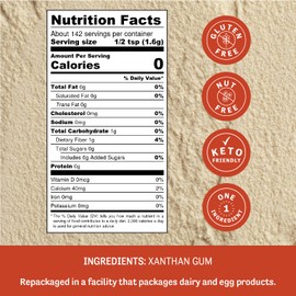 Judee's Gluten Free Xanthan Gum - 8 oz - Baking Supplies - Delicious and 100% Gluten-Free - Great for Keto Syrups, Soups, and Sauces - Enhances Texture and Thickens Dough and Baked Goods