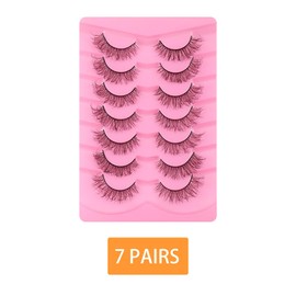 FAIRYGATE B5309 Artificial Eyelashes, 7 Pairs Fox Eyes, False Eyelashes, Fox Eyelashes, Wafer-Thin Fox Extension