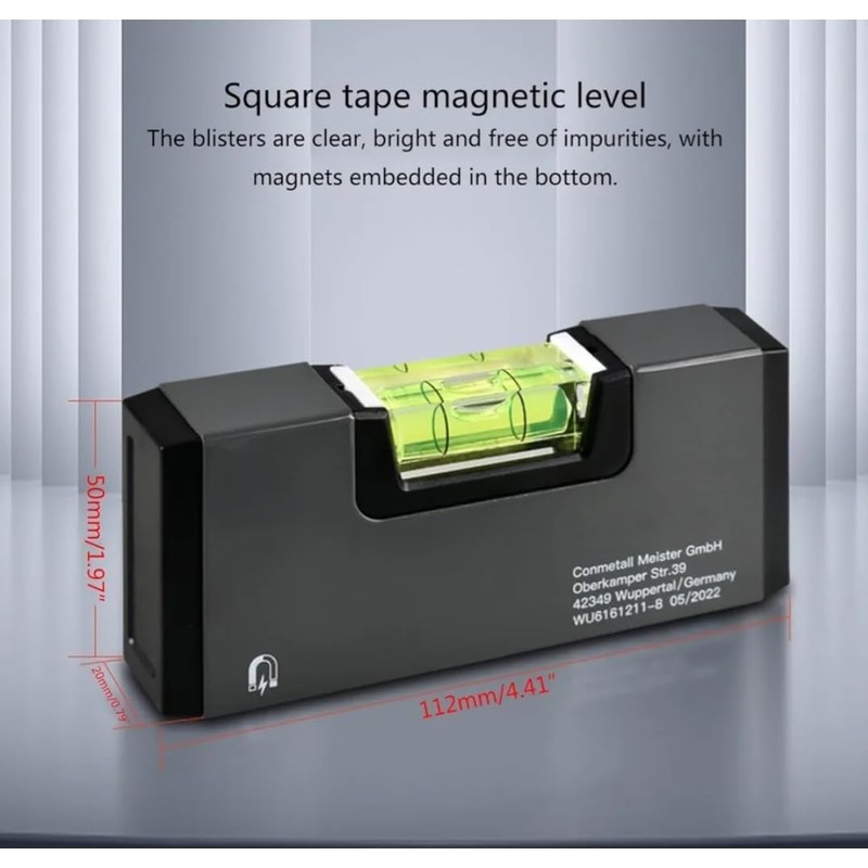 Portable Mini Level Kit Bubble Pocket Level Tape with Magnetic