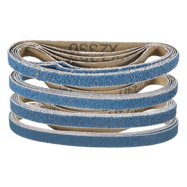 sourcing map 20pcs 0.375 x 13" Sanding Belts 5pcs Each of 40/60/80/120 Grit Zirconia Oxide Flush Joint Belt Sander Paper for Metal Woodworking Automotive Repair