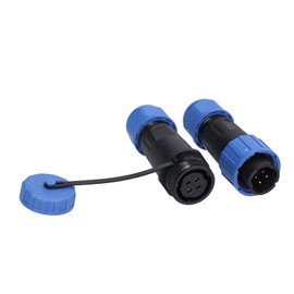Waterproof Aviation Connector, 4 Pin Aviation Connector 380V 5A Male Female Aviation Connectors Plug Socket IP68 Waterproof, Cylindrical Connectors