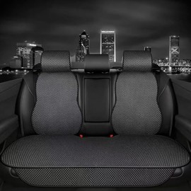 Auto Newer Luxury Breathable Rear Bench Car Seat Cover Fit Four Seasons, Back Seat Protector，Universal Rear of Car Seat Cushions,Universal Fit for 95% Cars,SUV,Pickup,Van（Rear Seat,Black）