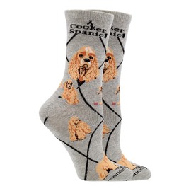 WHD Cocker Spaniel Socks (Gray, Medium)