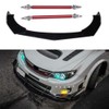 DREAMIZER Universal Front Bumper Lip Strut Rod Spoiler Wing Wide