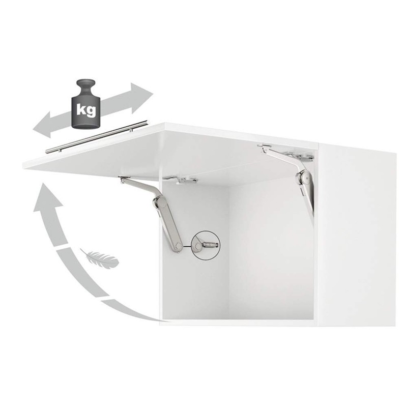 Gedotec Flap Holder High Folding Fitting Black Flap Fitting Maxi