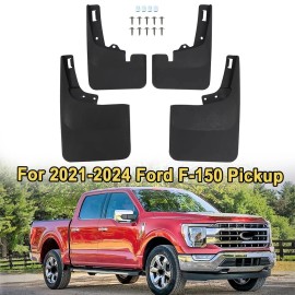 tiokok Splash Mud Guards Flaps For 2021-Up Ford F-150 W/O Fender Flare