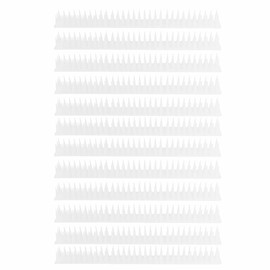 12Pcs Outdoor Plastic Anti Bird Spike Strips Repellent Defender for Fence Wall Roof White
