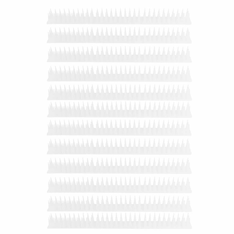 12Pcs Outdoor Plastic Anti Bird Spike Strips Repellent Defender for