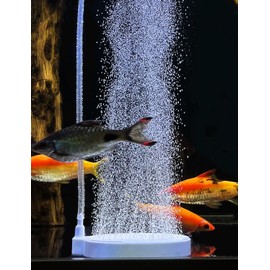 UPETTOOLS Fish Tank Bubbler Stone - 4 Inch Aquarium Air Stones Ultra-High Dissolved Oxygen Diffuser Kit, Quiet Oxygen Bubble Release Tool with Airline Tubing Accessories