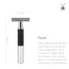 MÜHLE NEO Safety Razor, Rubber Grip Handle in black, Closed