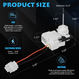 CNMXIAN 242077702 242077705 Evaporator Fan Motor FDQC18EL4F Fit for Frigi.daire Ken.more Cros.ley Refrigerators Replaces Part 5304514392 A03788604 242077701 PS12728811 242219201 AP6892595 Blower Motor