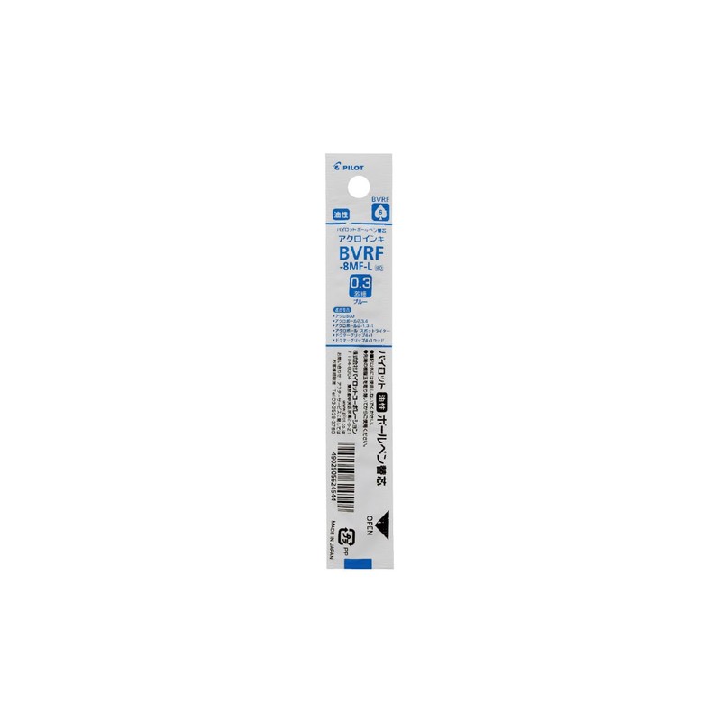 Pilot BVRF80MF10L Ballpoint Pen Refill, Multi-functional Acro Ink, 0.3, Blue,