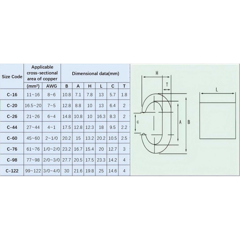 10PCS Pack Copper C Tap，Non Insulated Copper Wire and Wire
