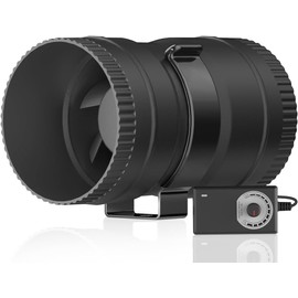 Hon&Guan 3 Inch Inline Blower Fan with Speed Controller 120 CFM with 20W Ultra-Low Power and Low Noise