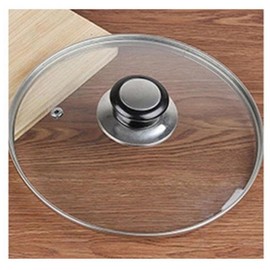 MIFAH Tempered Glass Lid Designed to Fit All Frying Pans Dishes Saucepans Universal Glass Lid Different Sizes (24CM LID WITH 2 KNOBS)
