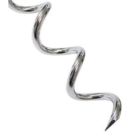 BUDDY 16 X 1/4 Inch Chrome Finish Corkscrew-Type Pet Anchor Stake For The Lawn - B2500