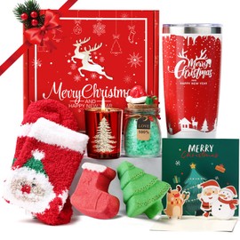 Christmas Gifts for Women-Unique Christmas Gift Basket Holiday Spa Gift Ideas,Birthday Gift Womens Gifts Christmas Gifts for Mom Wife Grandma Friend Sister Teacher Coworker-Happy New Year Tumbler