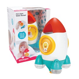 Edushape Fill & Spin Water Rocket - Toddler Bath Toys - Strainer Bathtub Toy - Early Child Development Boys & Girls Water Bath Toy - Baby Bath Toys for Toddlers 1-3 - Cause & Effect, Cognitive Skills