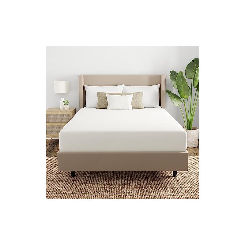 AllerEase Organically Grown Soft Cotton Top Fitted Mattress Pad- Twin