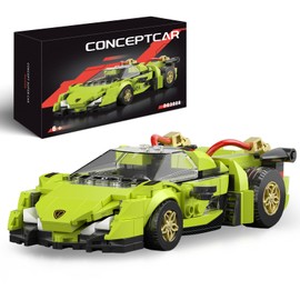 Race Car Building Kit, Model Sports Car Building Sets,MOC Building Blocks Set to Build, (Green)