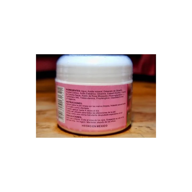 Crema Rosa Mosqueta Concha Nácar Hidrata Estrías Arrugas