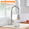 OWOFAN Kitchen Faucet with Pull Down Sprayer Brushed Nickel Stainless