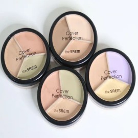 The Saem Cover Perfection Triple Pot 13g (4 types) Dark Circle Cover No. 03 The Saem Concealer Correct Up Beige / 커버 퍼펙션 트리플 팟 13g(4종) 다크서클커버 03호 더샘 컨실러 코렉트업베이지