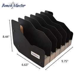 BenchMaster Pistol Rack, Handgun Safe Storage, Holds 6 Pistols, Secure Gun Holder Organizer, Kydex and High-Density Foam, No Metal, Lightweight, Sturdy, No Flex, Made in USA (6 Guns, Horizontal)