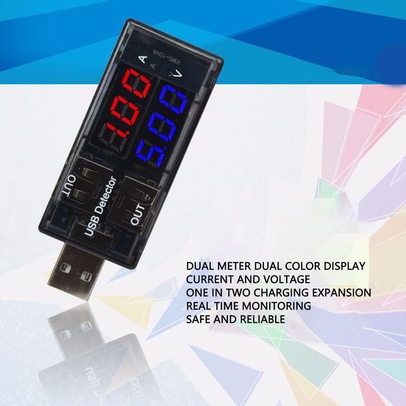 USB Tester High Accuracy Dual Display USB Multimeter for Voltage