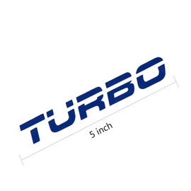 1pcs Turbo Decal Vinyl Sticker|Cars Trucks Laptop| Black |5.3 x 1 in (Blue)