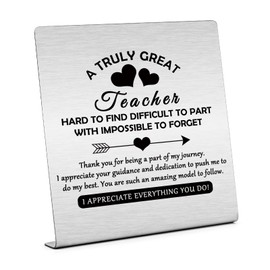 Teacher Gifts for Women Men Home Office Desk Sign Gifts from Student Teacher Appreciation Gifts Teachers Day Gifts for Teachers Plaque Sign Desk Decor Christmas Thanksgiving Gifts for Teachers