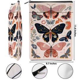 Retro Boho Butterfly Book Sleeve Book Accessories Book Cover Book Protector Christmas Birthday Boss Day Book Lovers Gifts Bookish Book Club Gifts for Readers Women Librarian Coworker Mom Friend