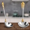 KEAWELL Luxury Gravy Ladle, 18/10 Stainless Steel, Gold Accent, Small