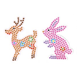 Happy Price Toys Maxi XL Ironing Beads Pin Plate Deer and Rabbit with Templates