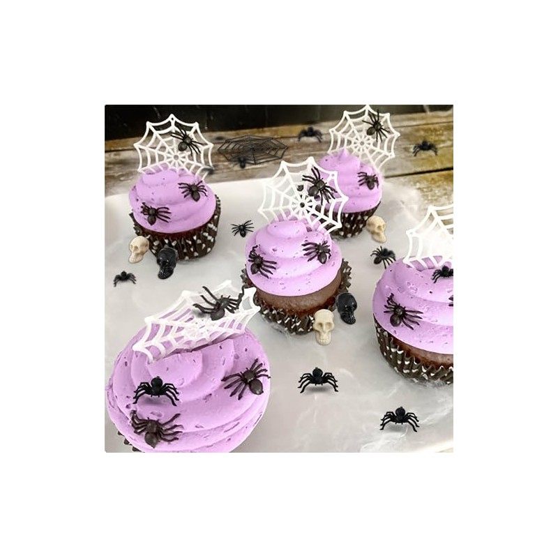 150 piezas de Halloween mini murciélagos arañas cráneo cabezas