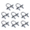 sourcing map Round U-Bolts 8 Sets 0.63"(16mm) Inner Width 46mm