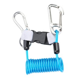 Walfront Diving Strap Anti Lost Spring Coil Strap Safety Emergency Tool Quick Release Nylon Webbing Blue Snappy Coil Snappy Coil