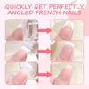 French Nail-Art-Stempel-Set, 4-teiliges Silikon Doppelend Clear Stamper Jelly für Nageldesign,