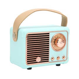 Retro Speaker, Stereo Portable Vintage Speaker, HiFi Grade Sound Speaker with HiFi Chip, Fast Transmission Low Power Consumption 360 Degree Stereo Sound Effect for Home (Blue)