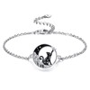 VONALA Mountain Moon Cat Anklet for Women 925 Sterling Silver