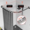 Riyidecor Corner Curved Shower Curtain Rod (29.5-37.4" x 29.5-37.4"), Stretchable