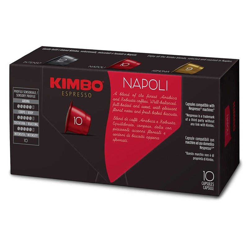 Kimbo Espresso Napoli Nespresso Capsules, 100% Arabica Coffee (Pack of