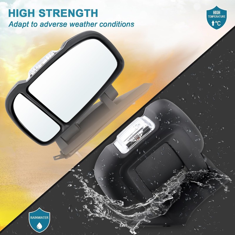 Lqito Left Driver Side Mirror Compatible with 2014-2025 Ram Promaster