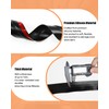 Orghtin T-Shaped Silicone Seal Strip, Black Door Sealer Weather Stripping