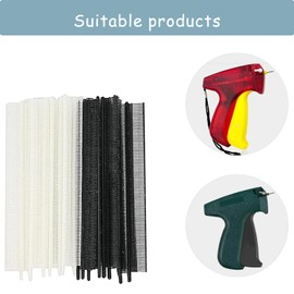 Tagging Gun Fasteners Kit, 4000pcs Micro Fasteners for Fine Stitch Tag Gun, Include 2000 Black Micro Fasteners and 2000 White Micro Fasteners for Mini Stitch Tag Gun (Not for Standard)