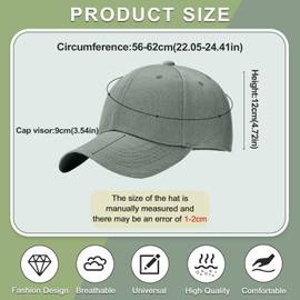 6Pcs Unisex Vintage Washed Baseball Cap Hat Adjustable Cotton Sports Caps for Men Women Outdoor Sports (US, Alpha, One Size, Large, Mixed ColorC)