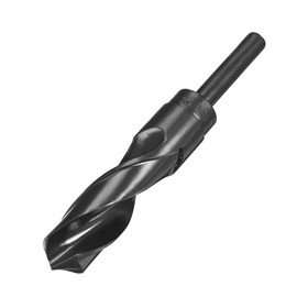 uxcell Reduced Shank Drill Bit 25mm Black Nitride Coated with 1/2 Inch Straight Shank, High Speed Steel HSS 9341 Twist Drill Bit for Stainless Steel Alloy Metal Plastic